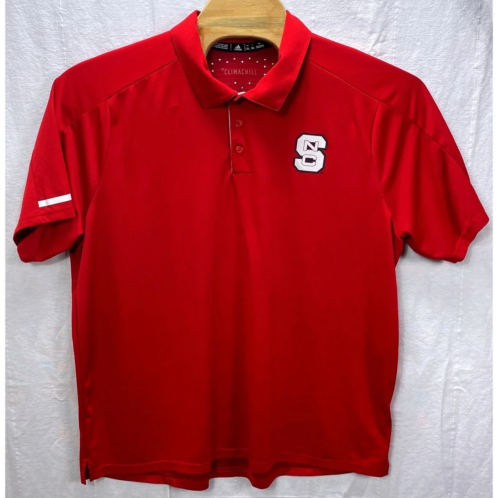 Adidas North Carolina State Wolfpack NCAA Mens 2XL ClimaChill Polo Shirt